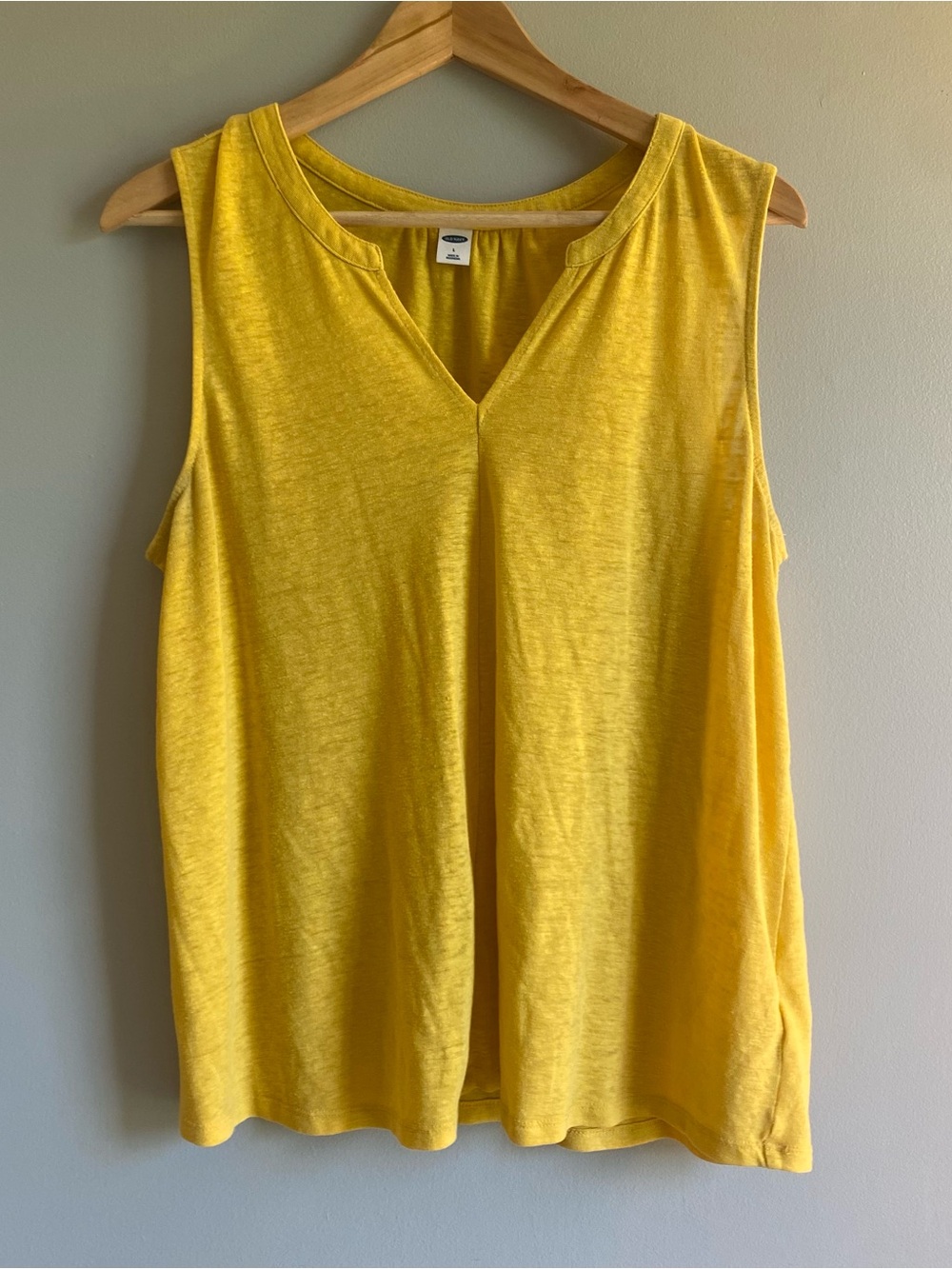 Old Navy Bright Yellow V-Neck Tank Top